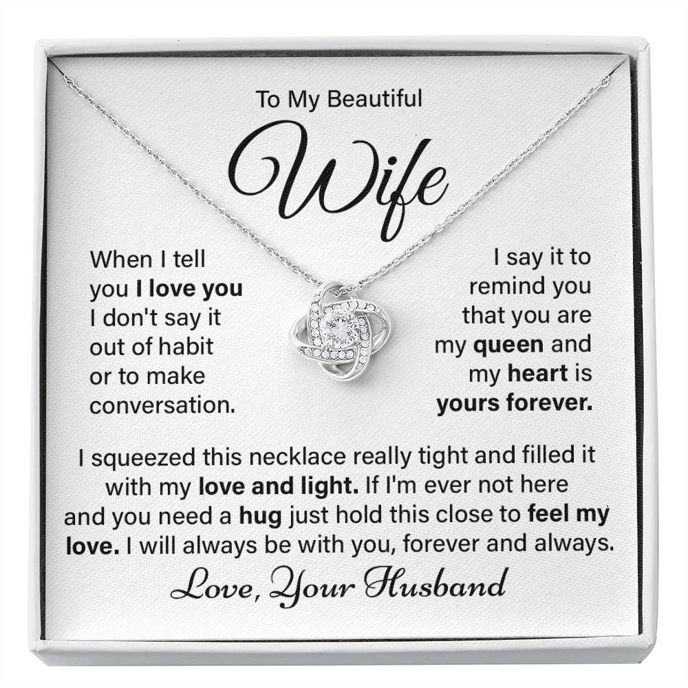necklace for wife, To my wife ,To My Gorgeous Wife, Perfect Gift