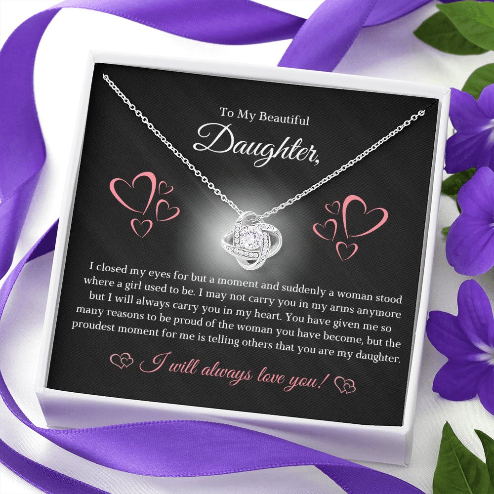 To My Beautiful Daughter Necklace, Sentimental Gift, I Closed My Eyes But For A Second