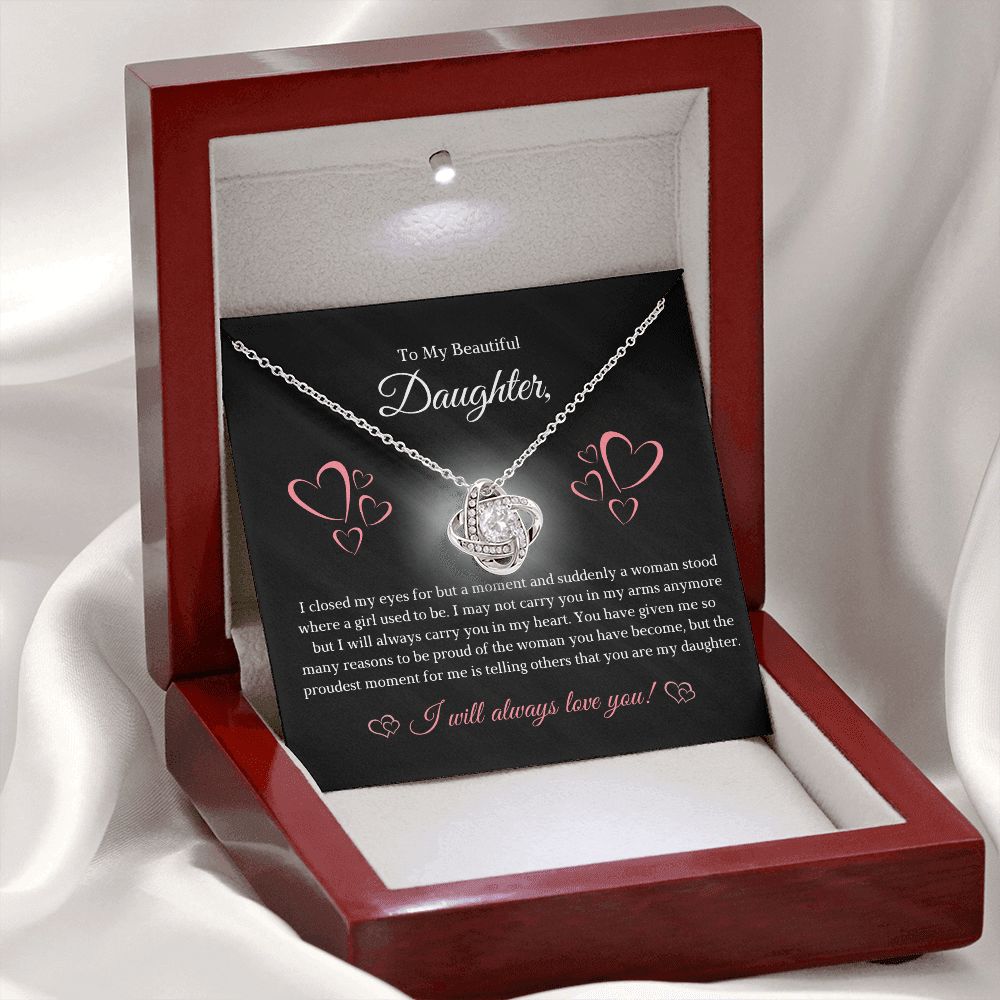 To My Beautiful Daughter Necklace, Sentimental Gift, I Closed My Eyes But For A Second