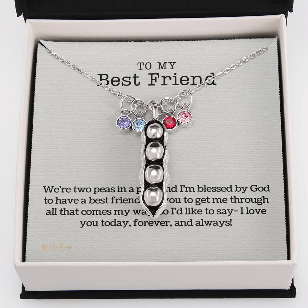 Best Friend Gift, Peas in a Pod Necklace for Best Friend, Best Friend Graduation Gift 1083