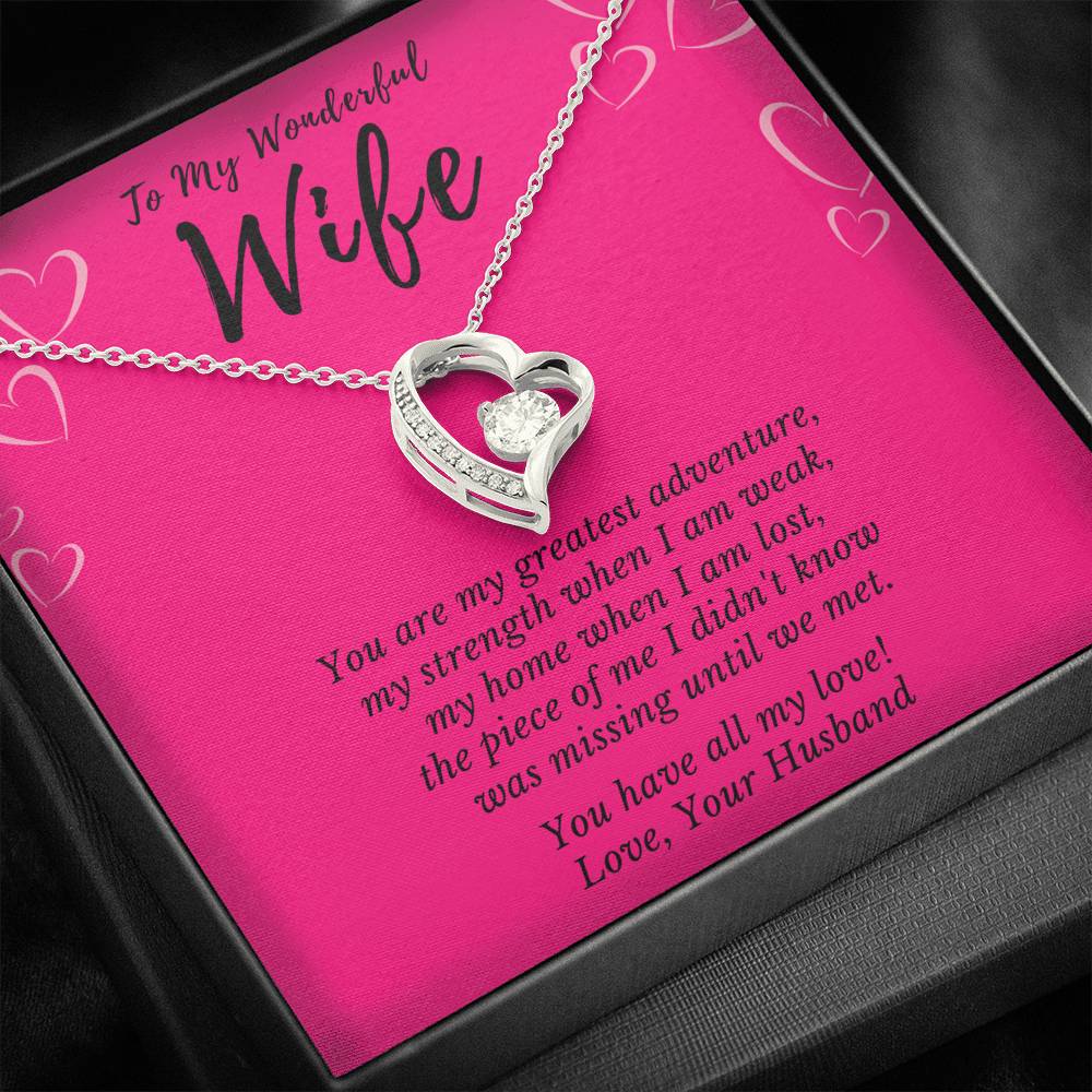 Wife Valentine's Gift, Wife Valentine's Jewelry, Wife Valentine's Necklace, Gift for Wife, Anniversary Gift for Wife