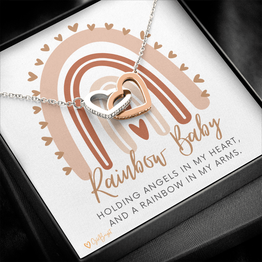 Multiple Miscarriages Rainbow Baby Gift for Mom, Rainbow Baby Jewelry, Heart Necklace 1005w