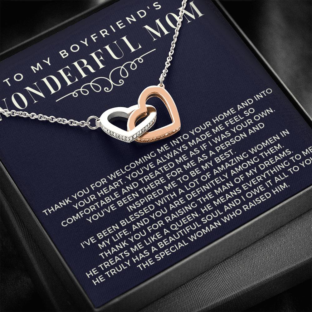 Boyfriend's Mom Necklace, Gift for Boyfriends Mom on Christmas, Boyfriend Mom Gift 5011d