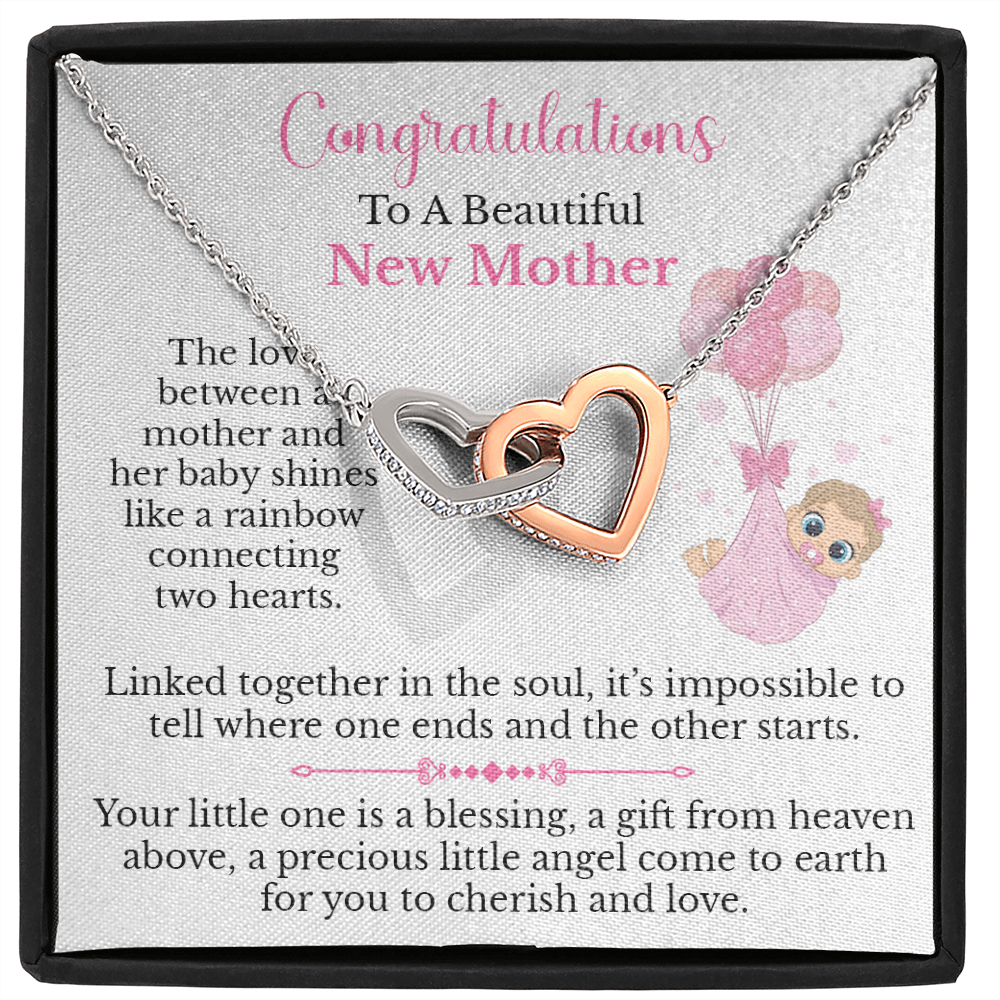 New Mom Message Card Necklace Jewelry Gifts, New Mommy Gift Idea, Pregnant Aesthetic Pendant Present, Baby Shower Meaningful Gift Ideas 195b