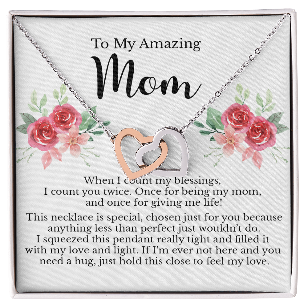 Best Mom Message Card Necklace Jewelry Gift from Child, Heartfelt Appreciation Present Idea for Mother, Mothers Day Thank You Pendant 219a