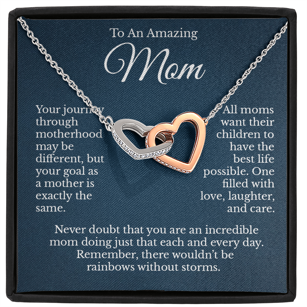 Mom of Autistic Child Message Card Necklace Jewelry, You Are Strong Woman Present Idea, Uplifting Support Message Pendant for Women 210c