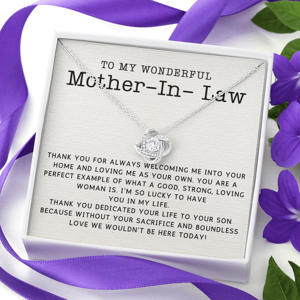 Mother in Law Mother's Day Necklace, Mom In Law Birthday Gift, Mother-In-Law Wedding Gift, 14k Gold