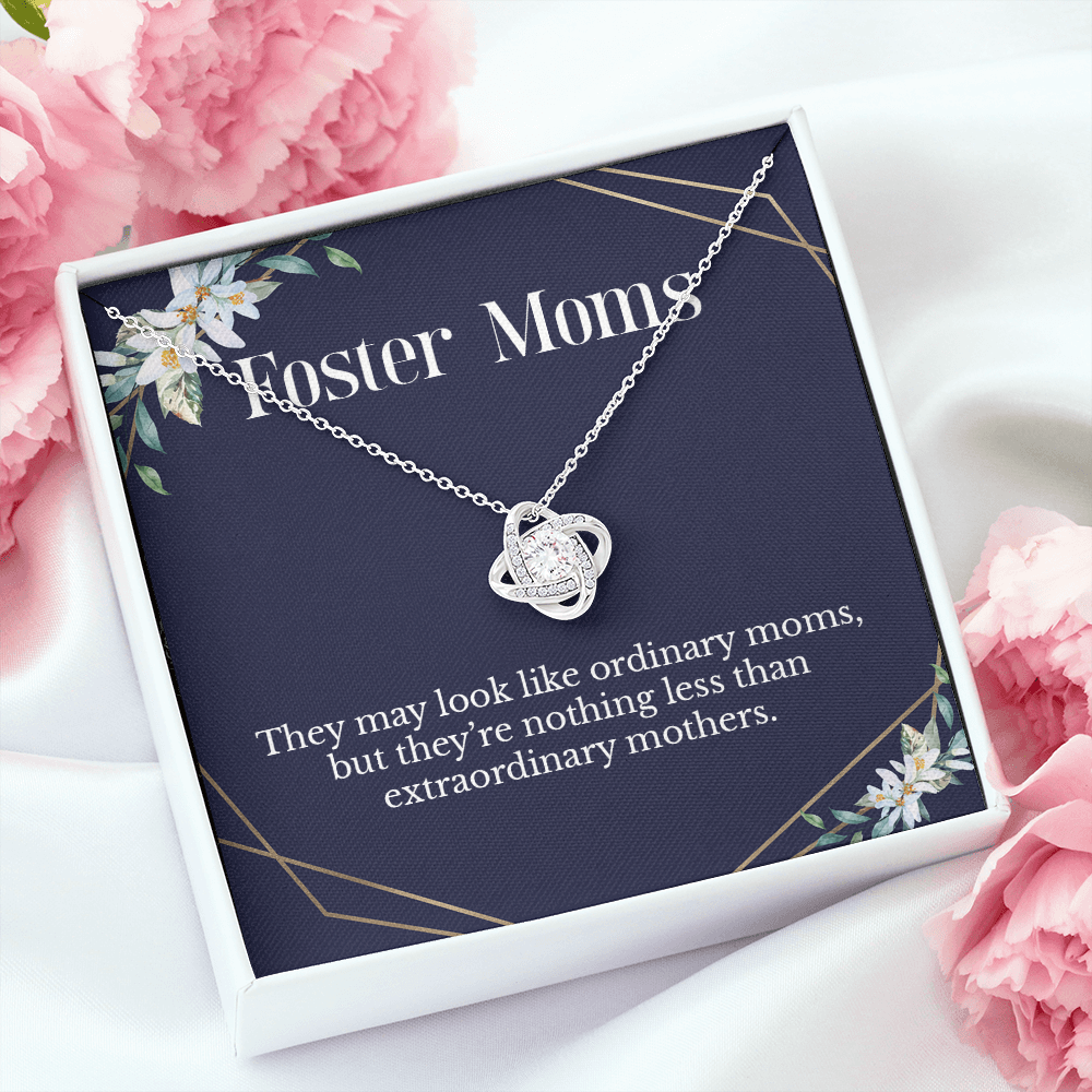 Adoptive Mom Gift Message Card Necklace, Bonus Mom Necklace, Foster Mom Jewelry Gift, Customizable Aesthetic Tiny Necklace For Women 150e