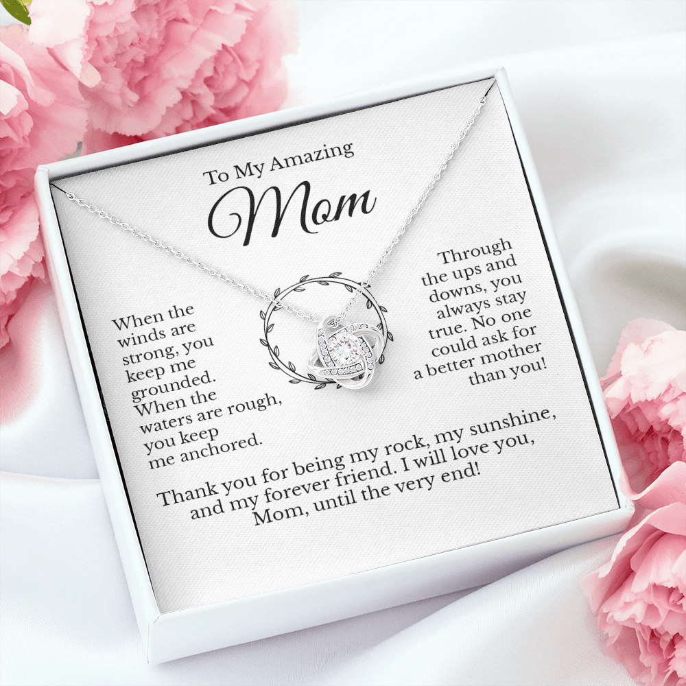 An Amazing Mother Gift Necklace and Card Flowers