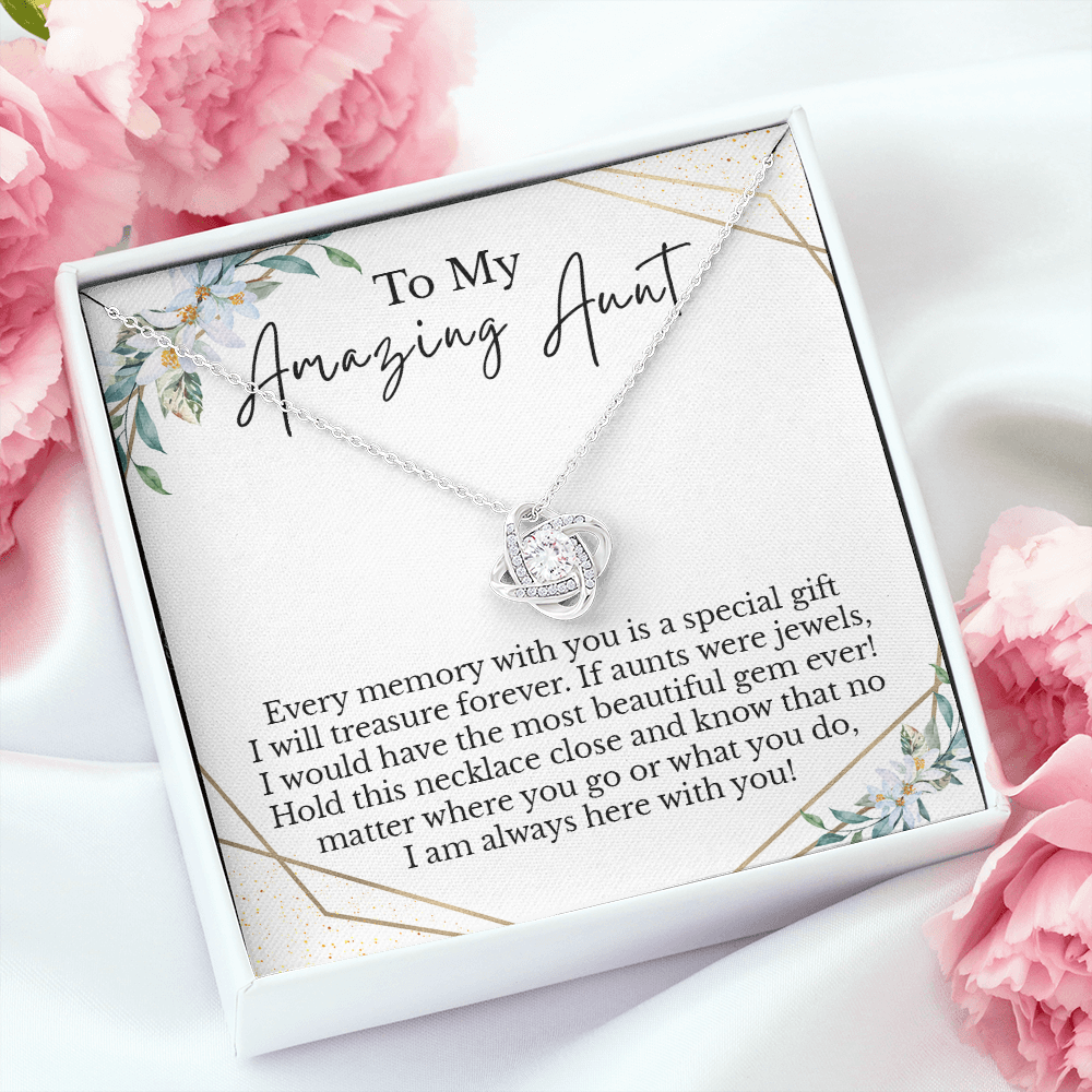 Special Aunt Message Card Necklace Jewelry Gift from Niece, To My Amazing Beautiful Aunt Appreciation Present Ideas, Thank You Pendant 204a