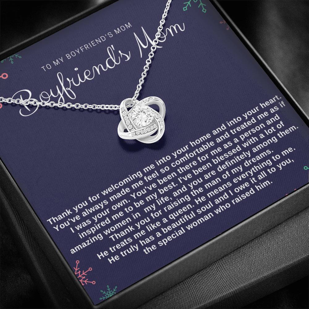 Boyfriend's Mom Christmas Gift Ideas, To My Boyfriend's Mom Necklace, Gifts for Boyfriends Mom 5009p