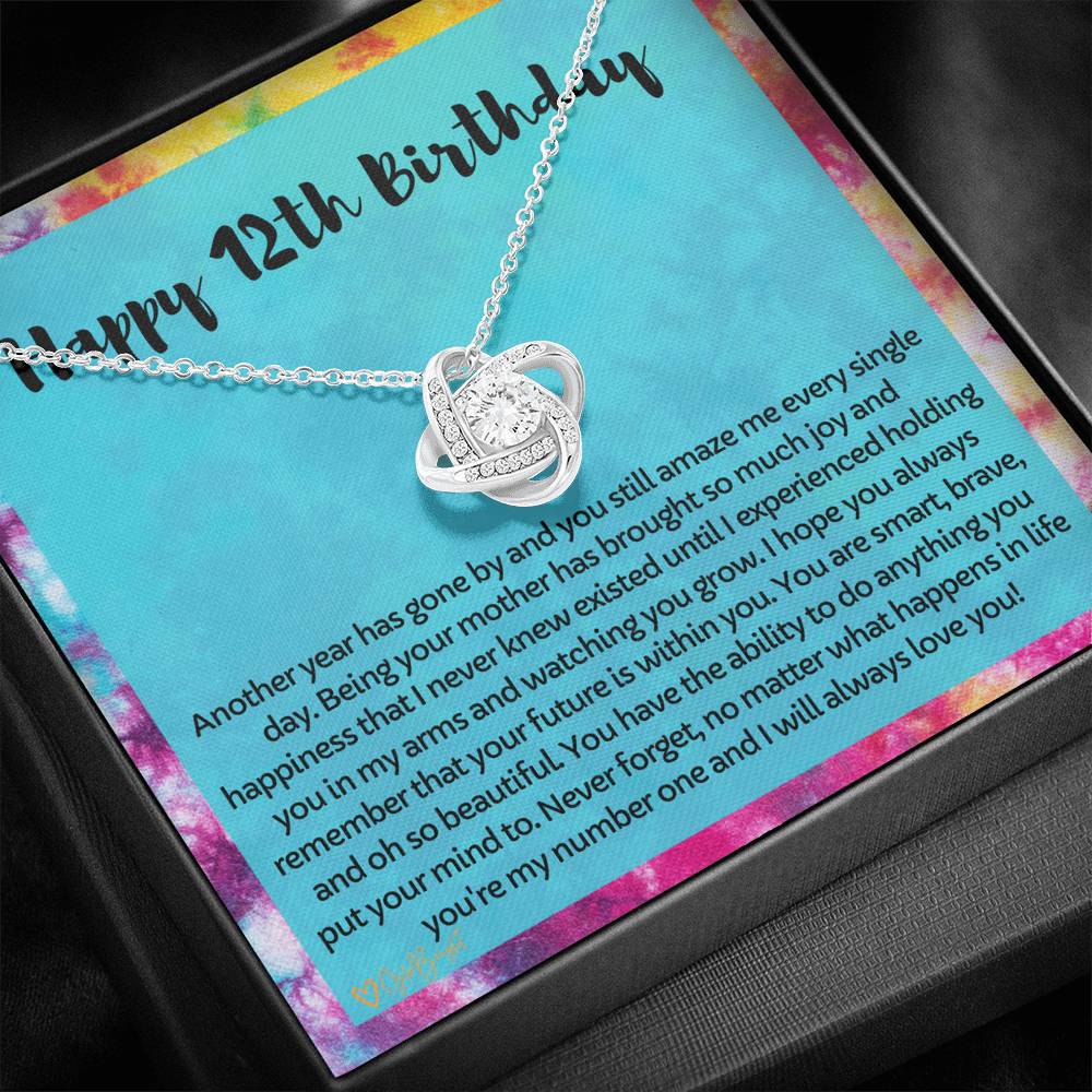 Birthday Gift for 12 Year Old Girl from Mom, Necklace for 12 Year Old Girl, 12 Old Birthday Present, Twelve Year Old Girl Birthday Gift 1082