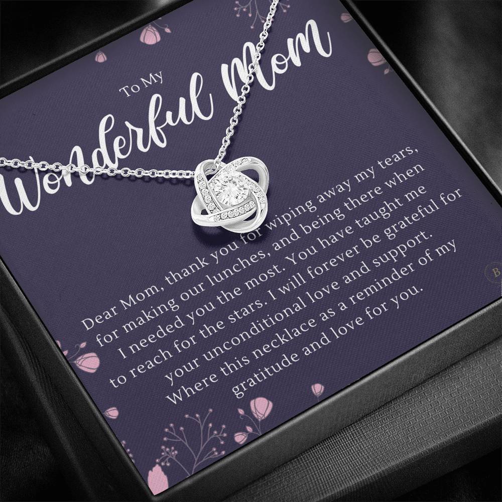 To My Wonderful Mom Christmas Necklace for Mom