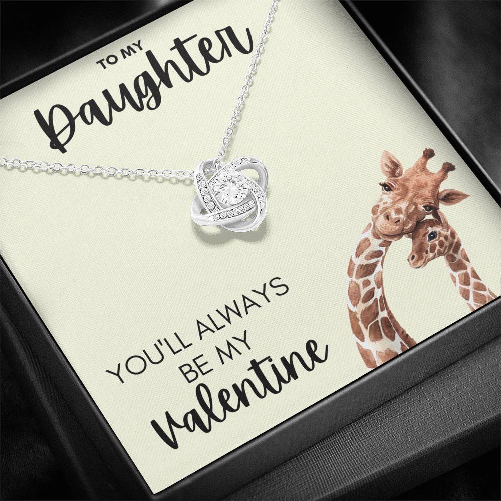 Giraffe Valentine's Necklace for Daughter, Valentines Gift for Daughter, College Daughter Valentine's Gift, Teenage Girl Valentines Gift, Giraffe Gift for Daughter