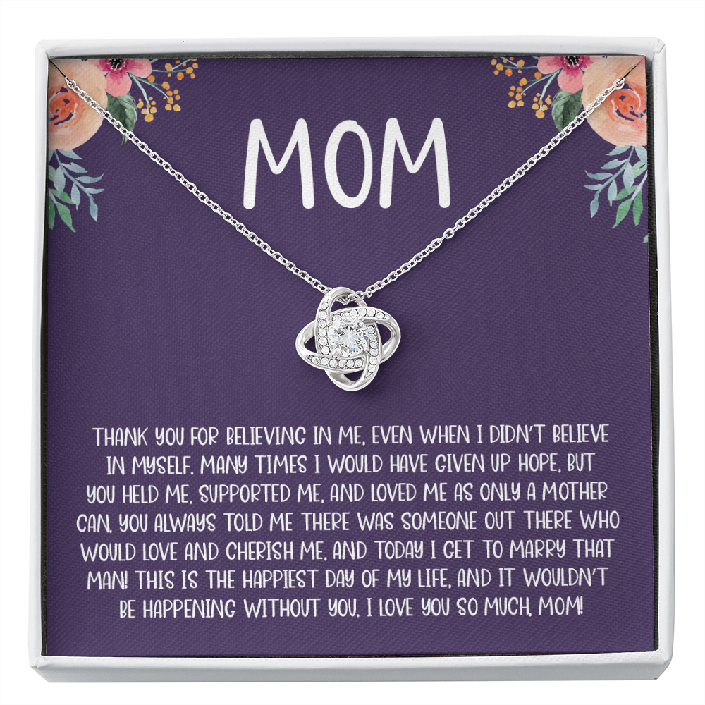 Mother of the Bride Gift from Daughter, Mother of The Bride Necklace, Custom Mother of the Bride Gift, Personalized Necklace for Mom, 104a