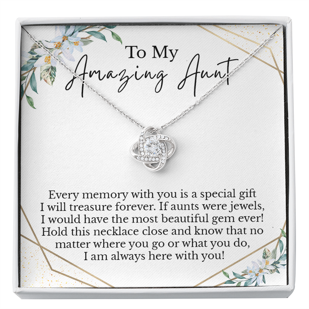 Special Aunt Message Card Necklace Jewelry Gift from Niece, To My Amazing Beautiful Aunt Appreciation Present Ideas, Thank You Pendant 204a