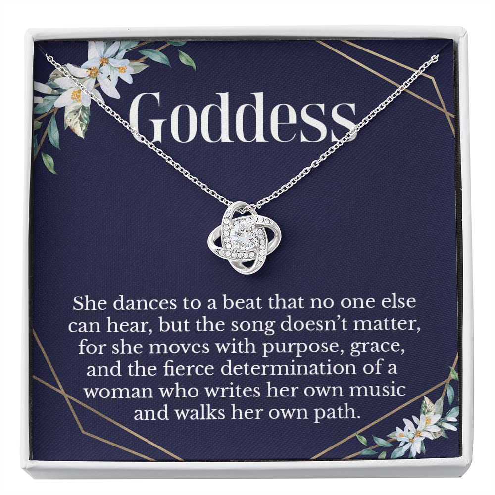 Goddess Love kMusic Necklace, Music Lover Message Card Jewelry, DJ Gift Necklace, Music Lover Jewelry, Musical Charm Personalized Tiny Necklace 161bnot- Etsy/Amazon