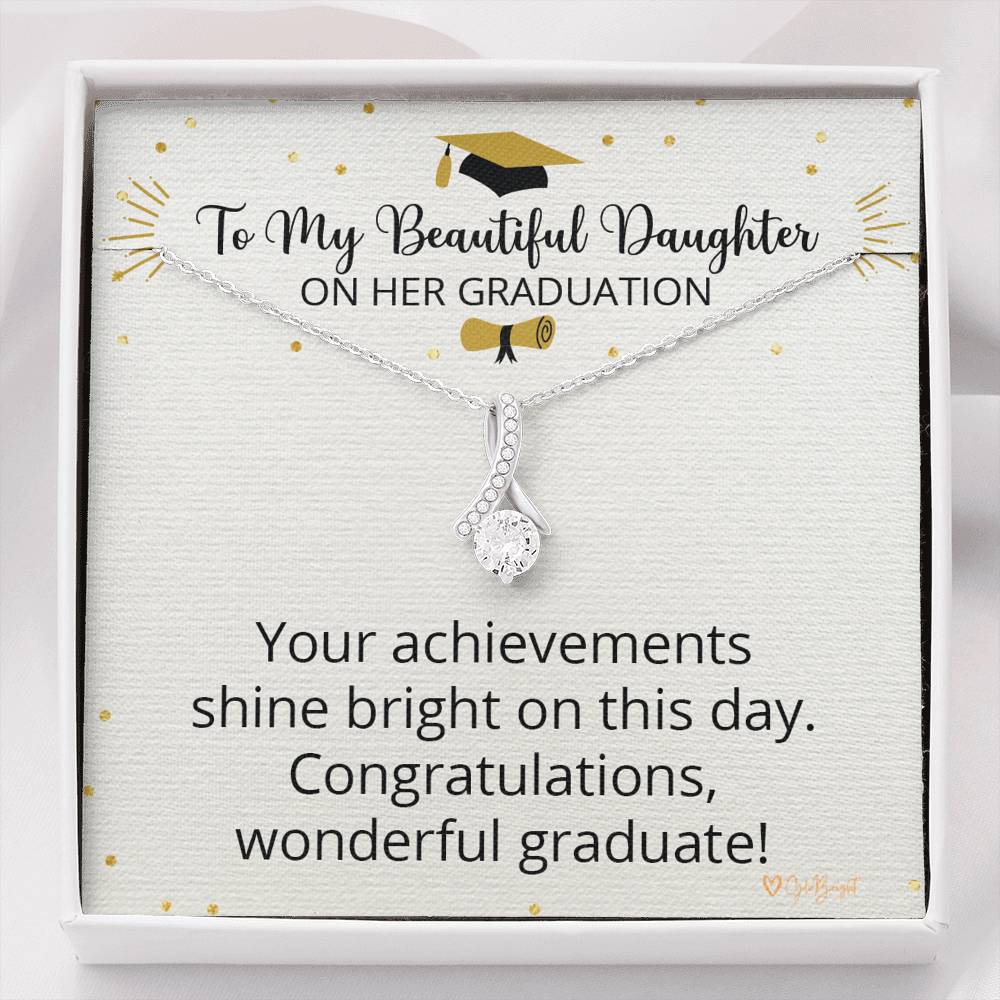 High School Graduation Gift for Daughter, Graduation Gift Necklace for Her from Mom,  Graduation Gift for Daughter from Father 3013m