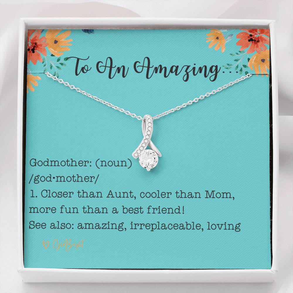 Godmother Gift, Godmother Proposal, Bonus Mom Gift, Be My Godmother, Meaningful Necklace, Baptism Godmother, Godmother Jewelry 111