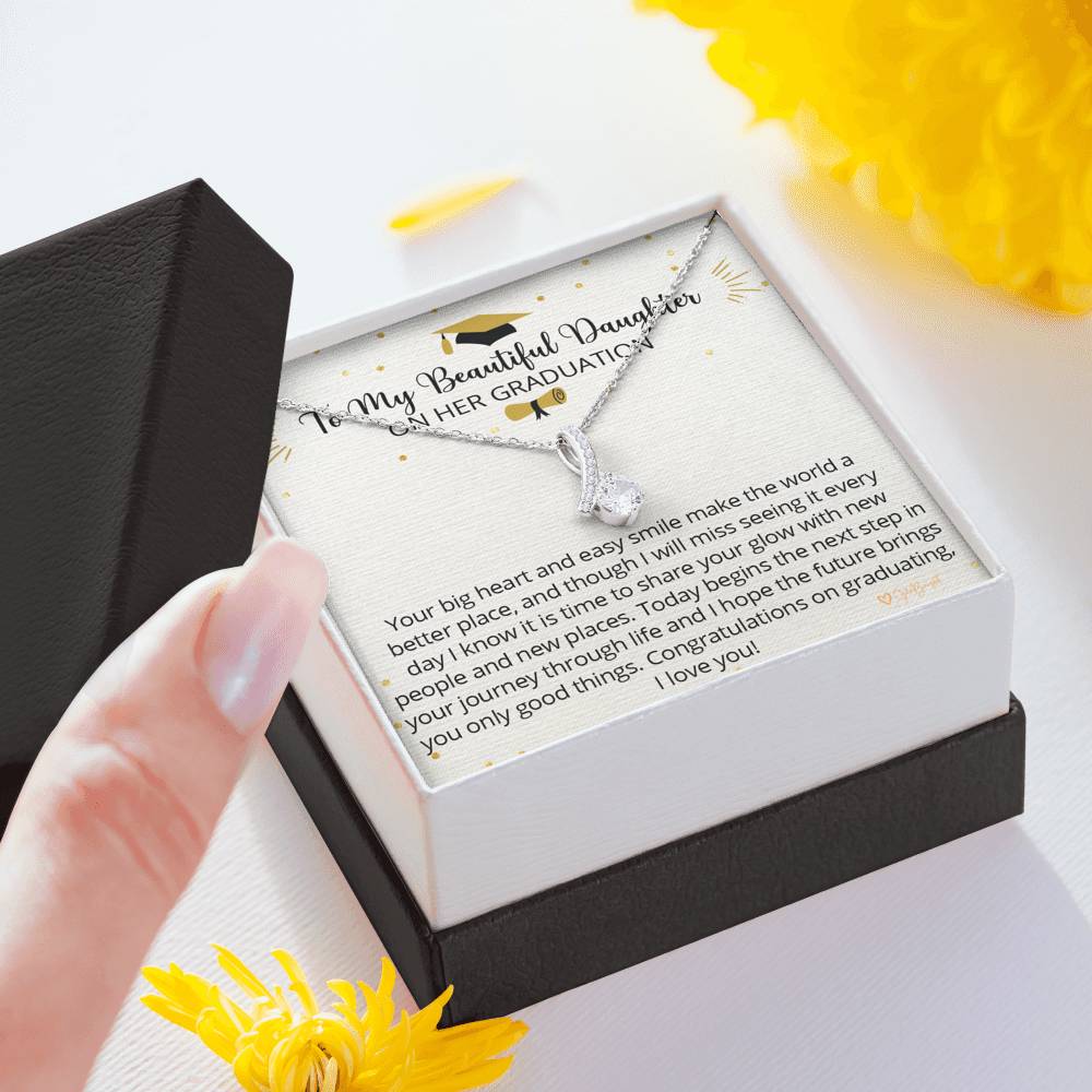 High School Graduation Gift for Her, Graduation Gift Necklace for Her from Mom,  Graduation Gift for Daughter from Father 3012d