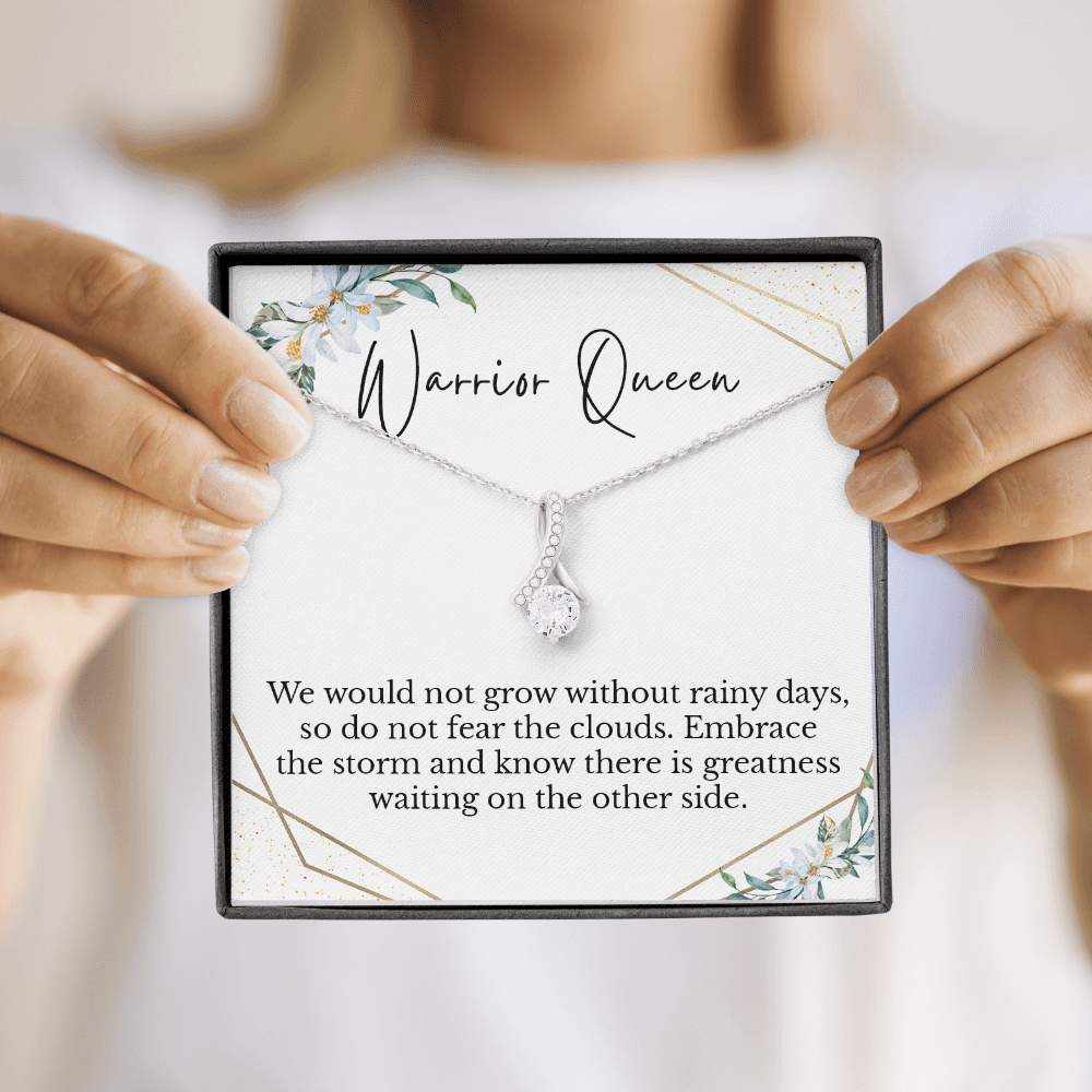 Warrior Necklace, Never Give Up Message Card Jewelry, Strength Gift, Uplifting Positive Affirmation Necklace, Hard Times Gift 149.97c