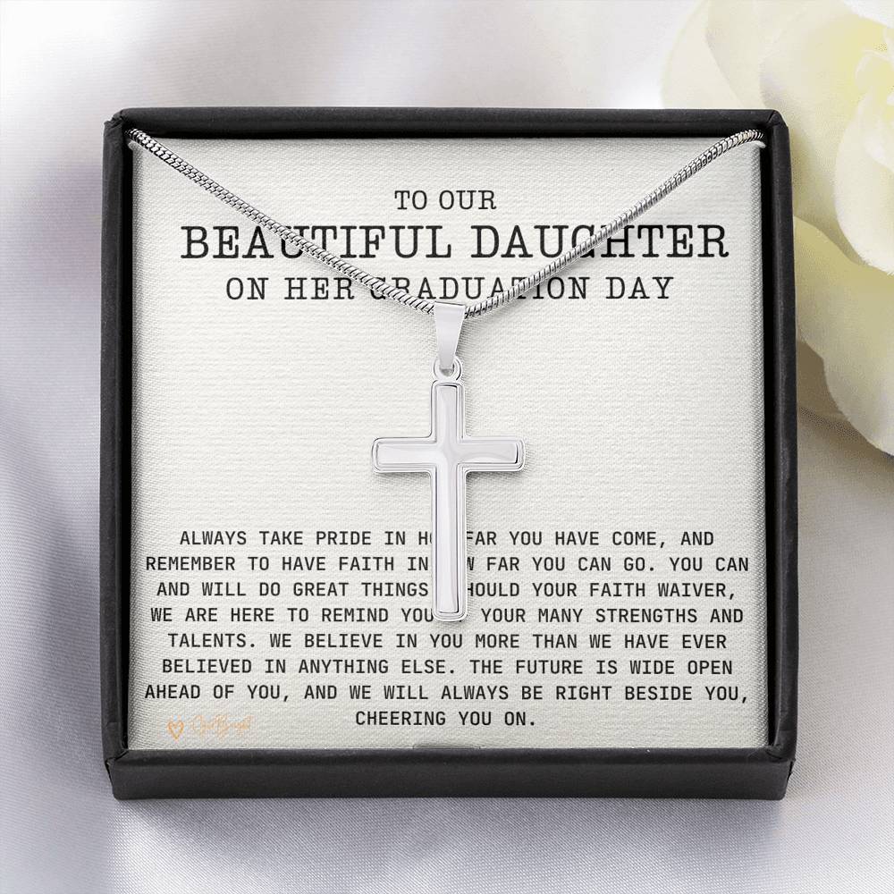 Faith Graduation Cross Necklace For Daughter From Mom and Dad Graduation Gift for Her 2021 College and High School 1075a