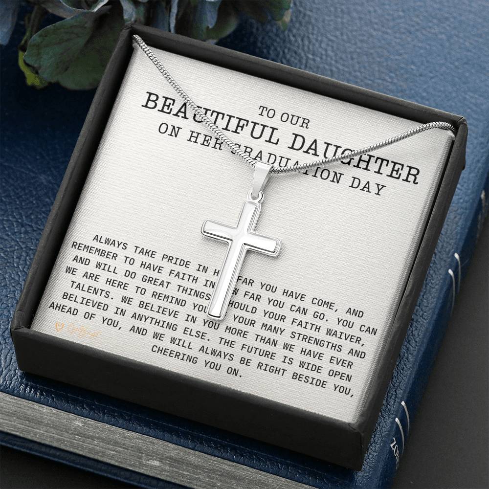 Faith Graduation Cross Necklace For Daughter From Mom and Dad Graduation Gift for Her 2021 College and High School 1075a