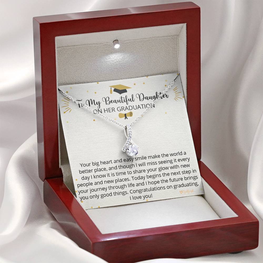 High School Graduation Gift for Her, Graduation Gift Necklace for Her from Mom,  Graduation Gift for Daughter from Father 3012d
