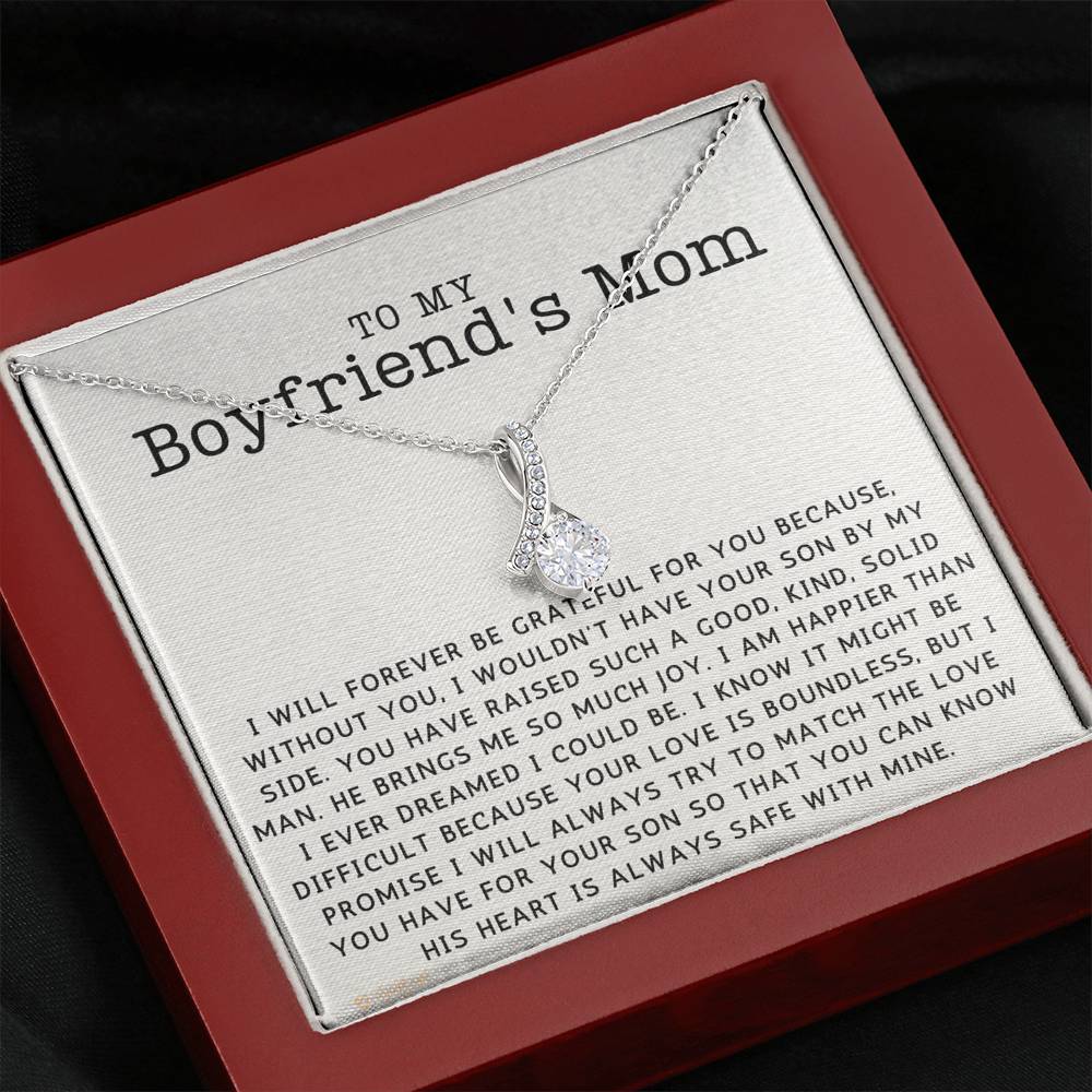 To My Boyfriend's Mom Necklace, Christmas Gift for Boyfriends Mom, My Boyfriend's Mom Gift Idea, 5006g