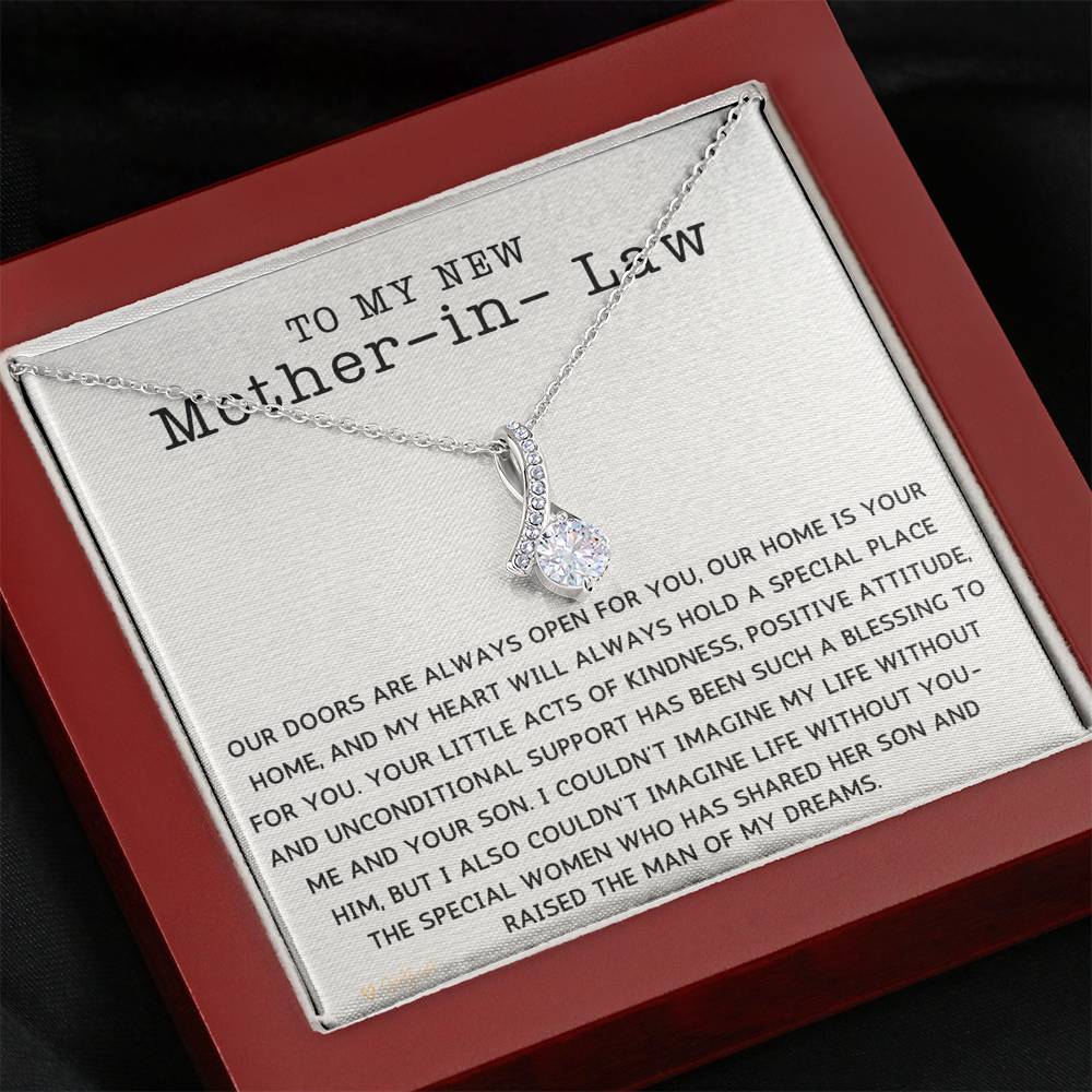 Mother of the Groom Necklace, New Mother in Law Gift from Bride, Mother in Law Wedding Gift