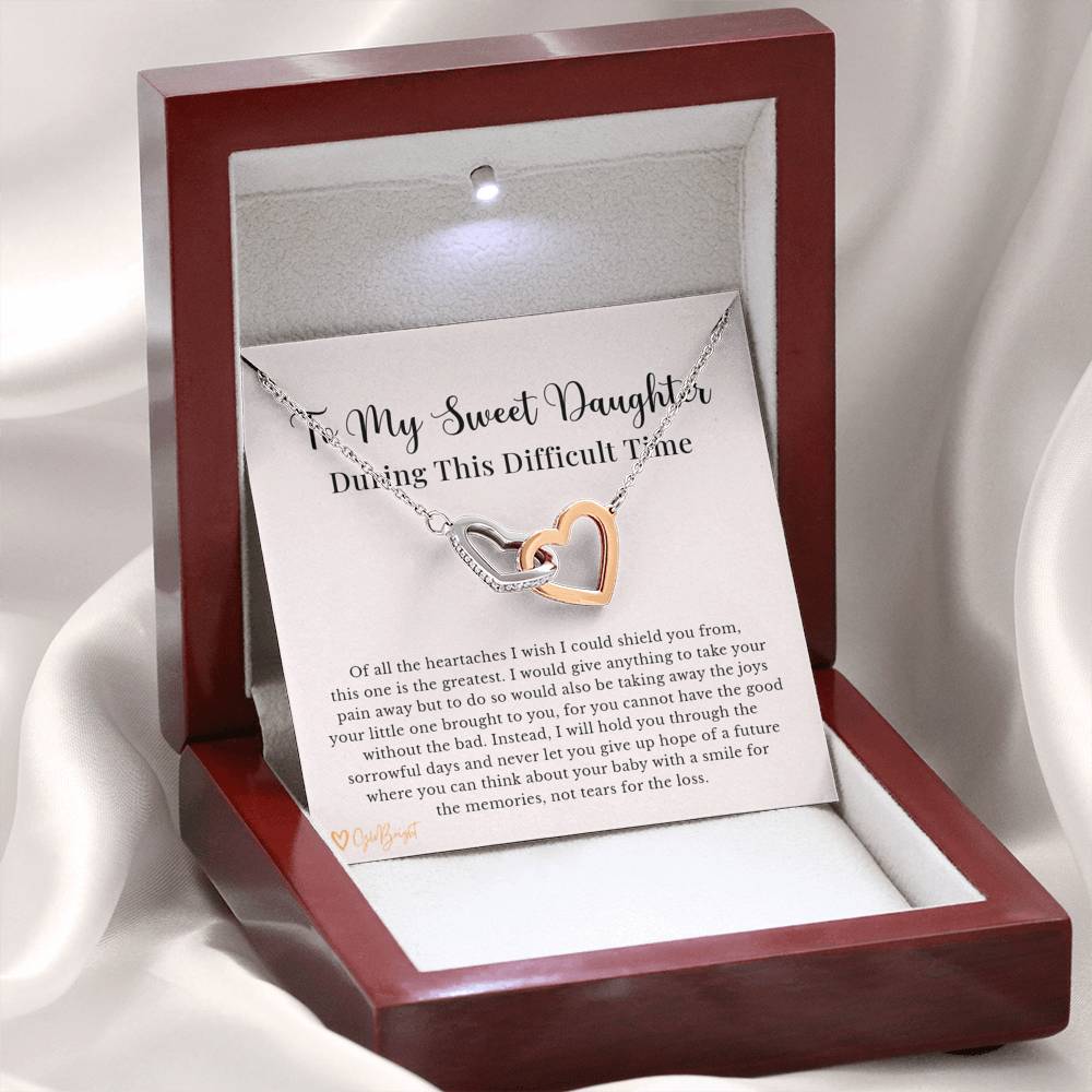 Miscarriage Gift from Mom or Dad for Daughter for Pregnancy Loss of Child Memorial Necklace Keepsake 2045b