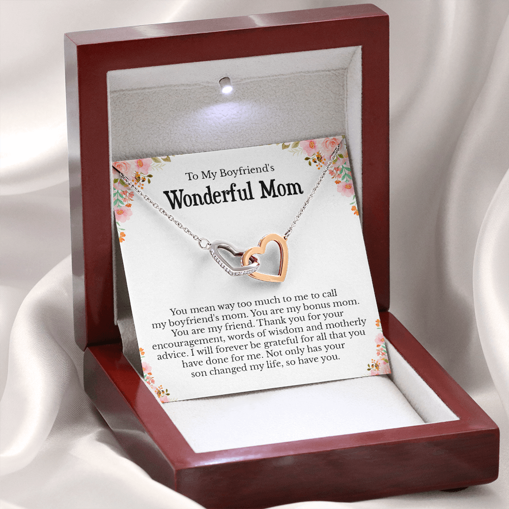 To My Boyfriend's Mom Necklace, Mother in Law Jewelry Gift for