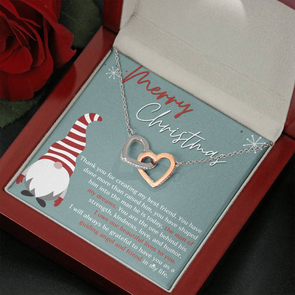 Boyfriend's Mom Christmas Card, To My Boyfriend's Mom Necklace, Boyfriend Mom Gift Idea 6001b
