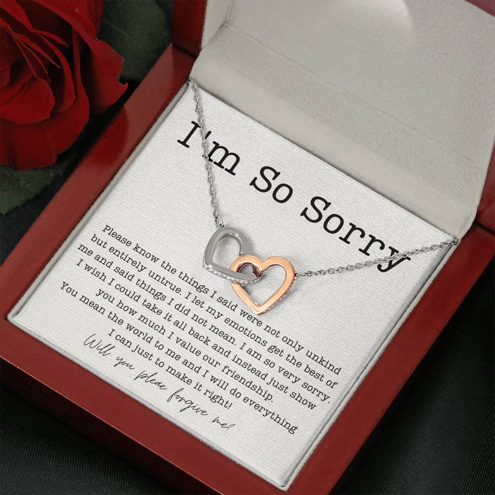 I'm Sorry Gift Apology Gift Necklace For Her Please Forgive me Gift Wi |  forluvandfamily