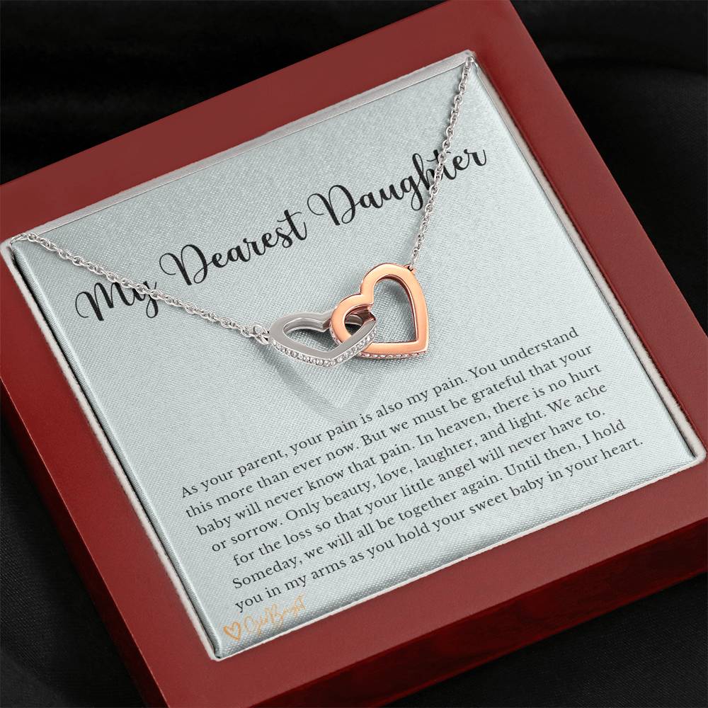 Miscarriage Gift from Mom or Dad for Daughter for Pregnancy Loss of Child Memorial Necklace Keepsake 2045c
