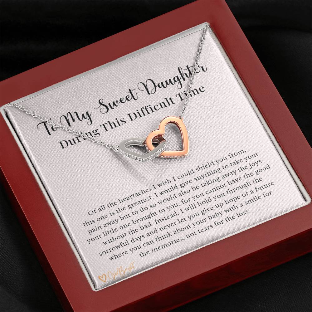 Miscarriage Gift from Mom or Dad for Daughter for Pregnancy Loss of Child Memorial Necklace Keepsake 2045b