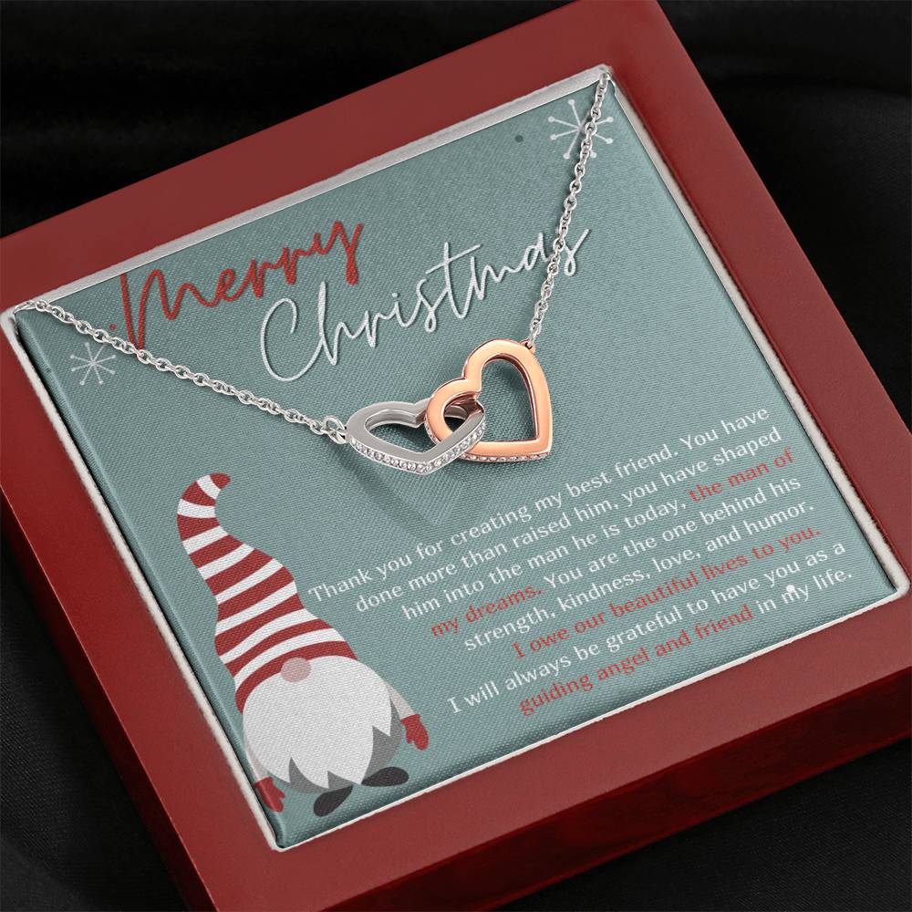 Boyfriend's Mom Christmas Card, To My Boyfriend's Mom Necklace, Boyfriend Mom Gift Idea 6001b