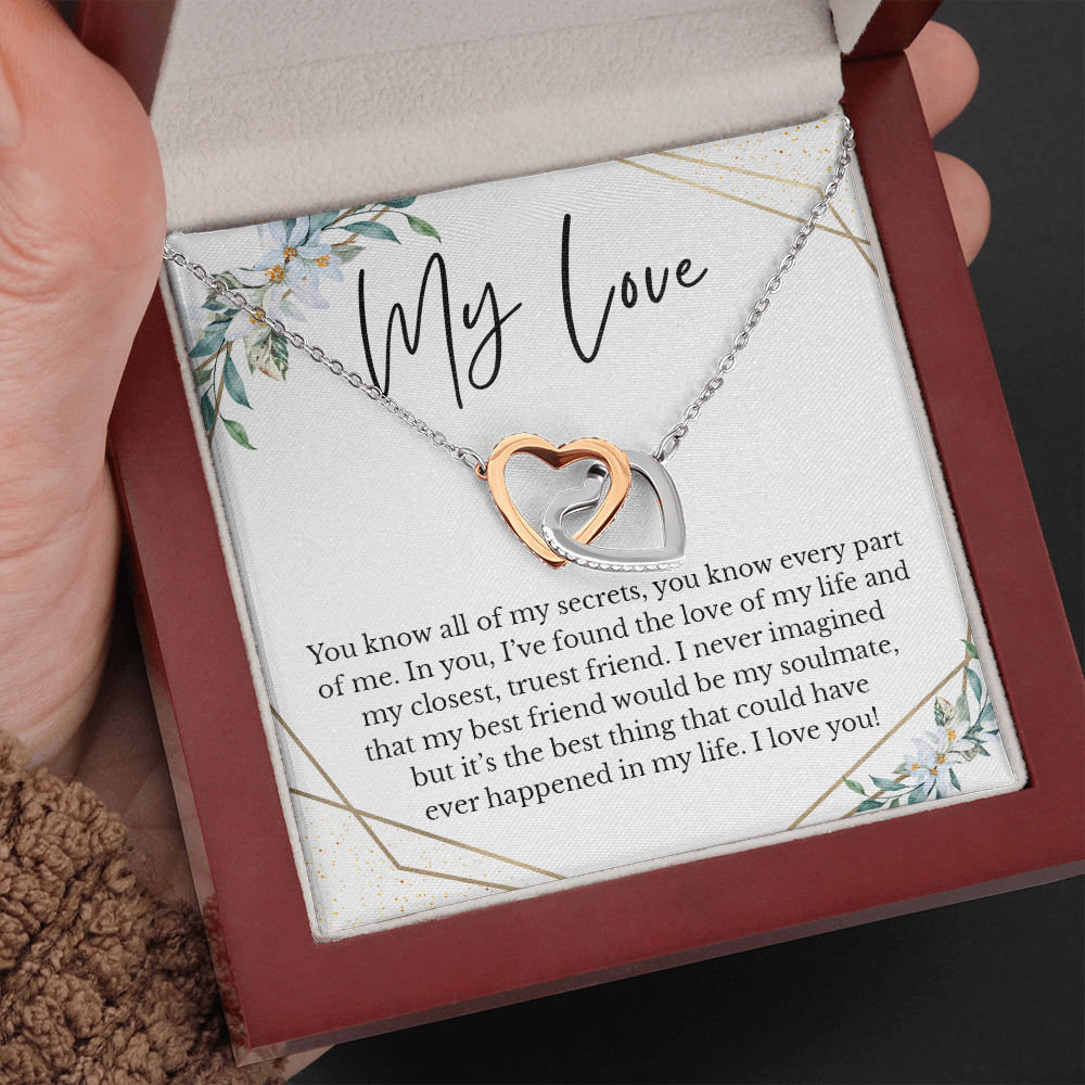To My Badass Wife Gift - Lucky in Love Necklace With Inspirational Mes –  Wemakeforyou Store