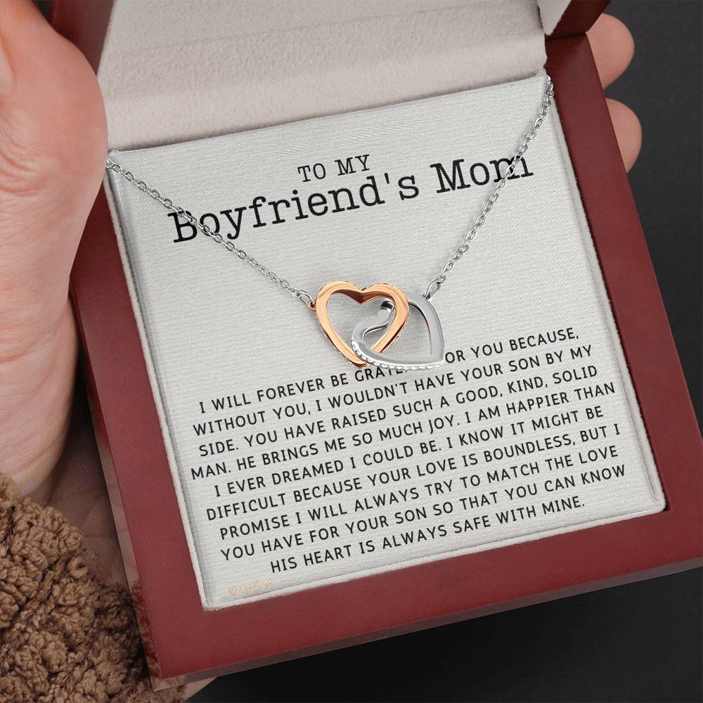 Boyfriend's Mom Gift, To My Boyfriends Mom Necklace, For My Boyfriend's Mom on Christmas, Birthday Gift for Boyfriends Mom, 5007g