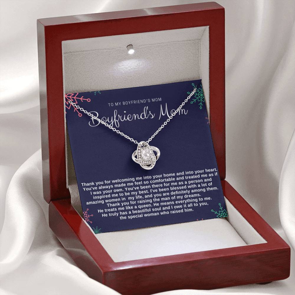 Boyfriend's Mom Christmas Gift Ideas, To My Boyfriend's Mom Necklace, Gifts for Boyfriends Mom 5009p