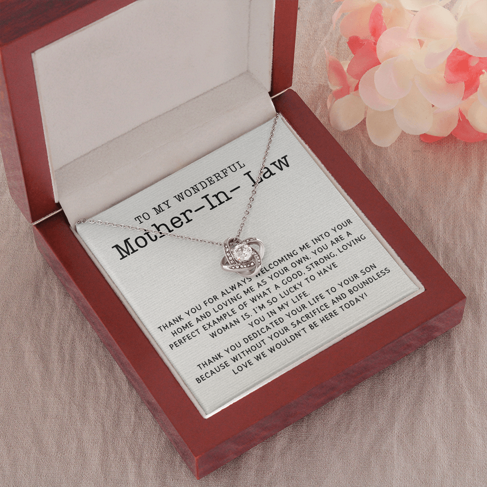 Mother in Law Mother's Day Necklace, Mom In Law Birthday Gift, Mother-In-Law Wedding Gift, 14k Gold